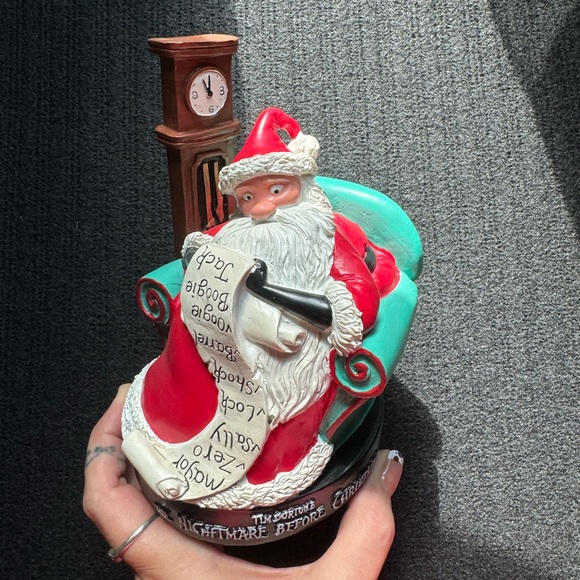 Nightmare Before Christmas The Mayor Santa Naughty List Chair Grandfather Clock - Picture 5 of 11
